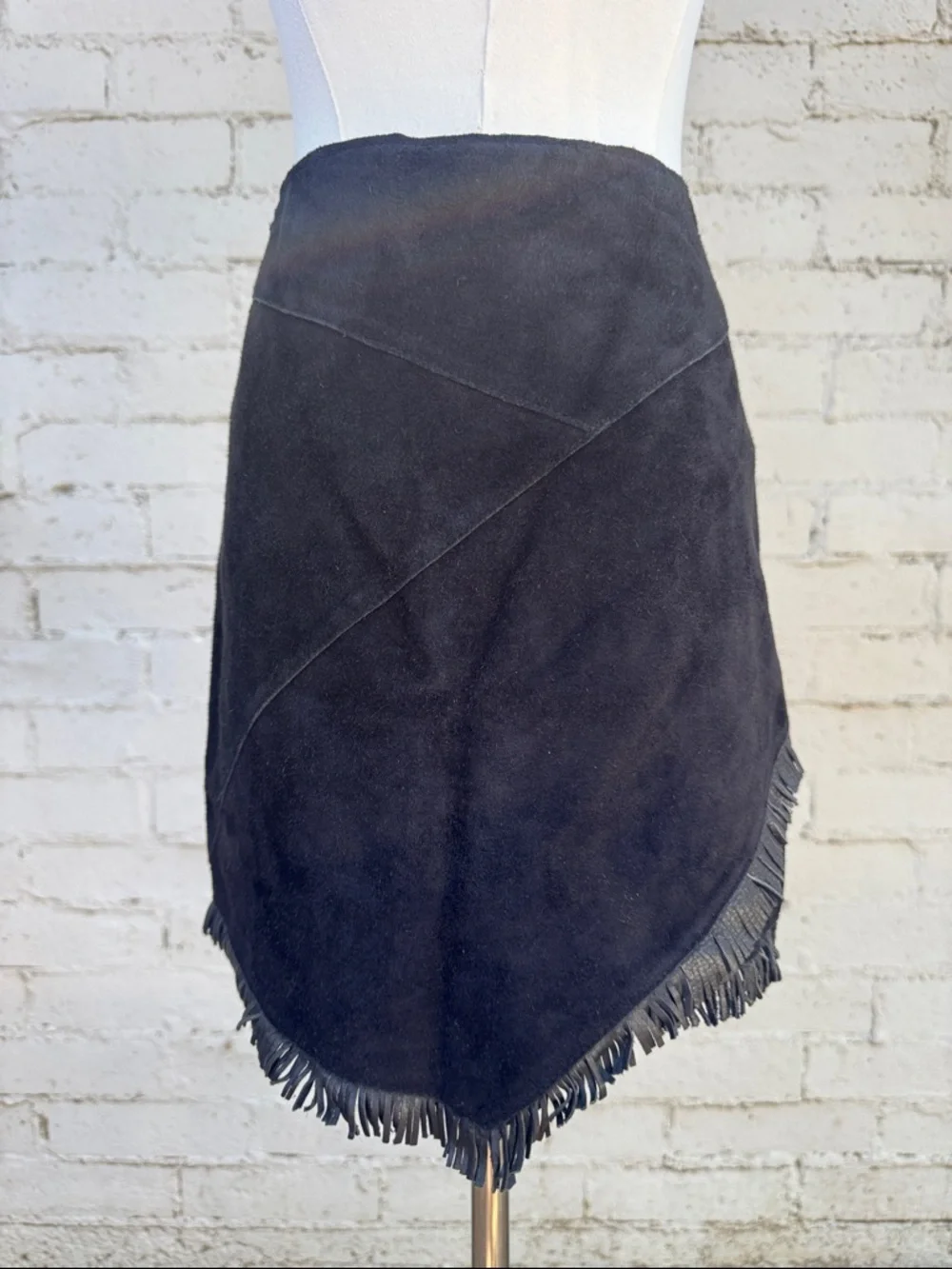 Maje Envela Black Suede Fringe Skirt Size 4 (estimated) - Picture 8 of 16